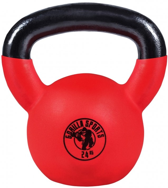 Kettlebell Gorilla Sports gumowane profesional 12 kg (4260200842268) - obraz 1