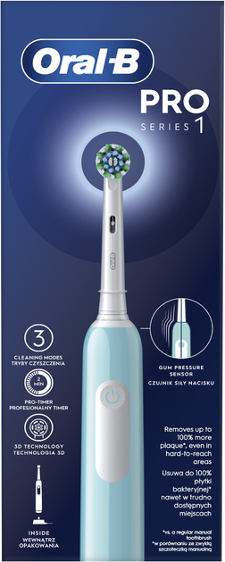 Электрическая зубная щетка Oral-B Pro Series 1 Голубая (8001090916464) - изображение 6