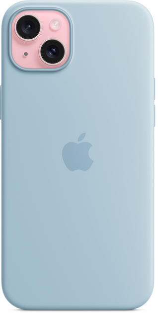 Панель Apple MagSafe Silicone Case для Apple iPhone 15 Plus Light Blue (MWNH3) - зображення 2