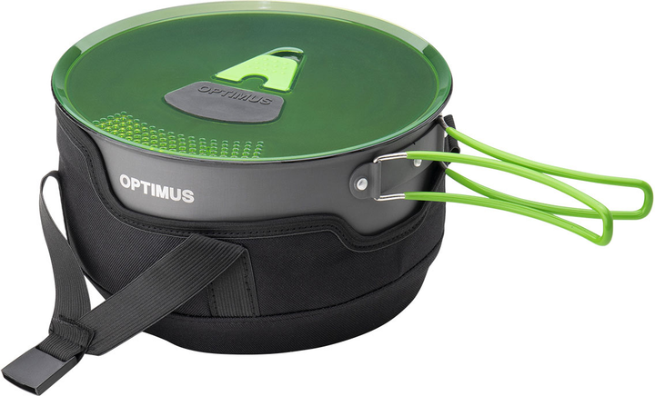 Zestaw naczyń Optimus Terra Camp 4 Pot Set 6 części Czarny-limonkowy (8020677) - obraz 3