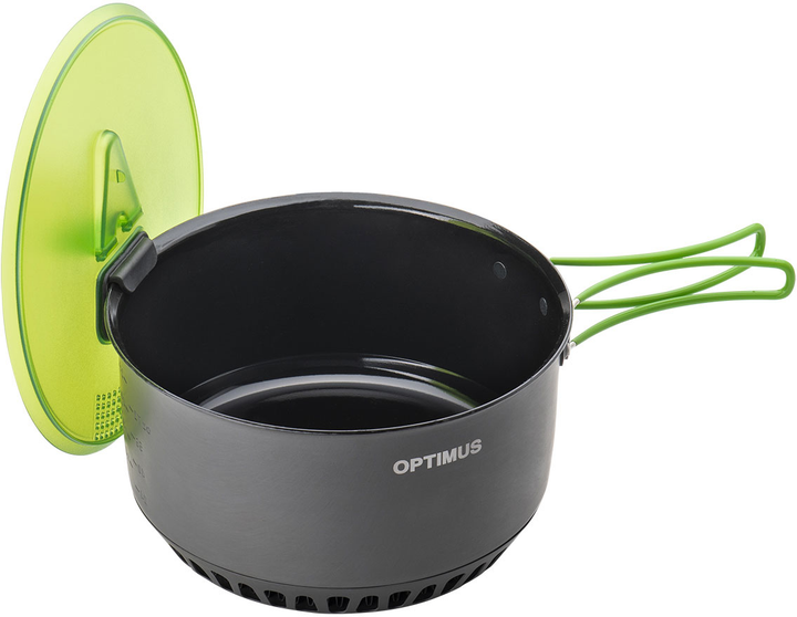 Zestaw naczyń Optimus Terra Camp 4 Pot Set 6 części Czarny-limonkowy (8020677) - obraz 4