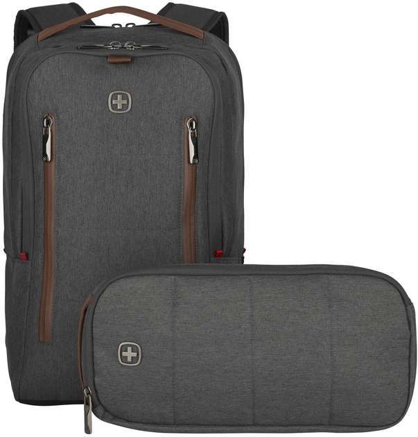 Plecak na laptopa Wenger City Upgrade 16" Grey + torba (606489) - obraz 1