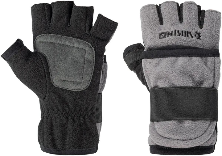 Перчатки Viking Fishing Ice Pro Gloves M (fleece) 5 cut finger+cover ц:grey-graphite - изображение 1