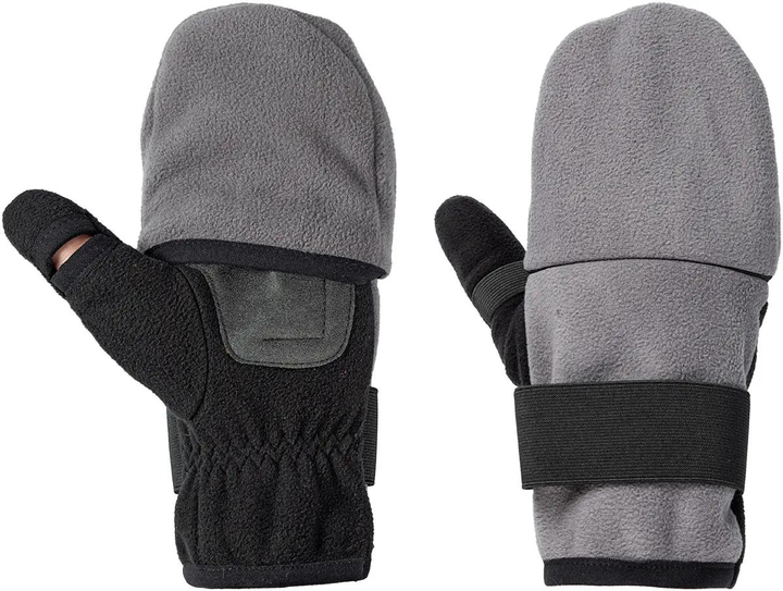 Перчатки Viking Fishing Ice Pro Gloves M (fleece) 5 cut finger+cover ц:grey-graphite - изображение 2