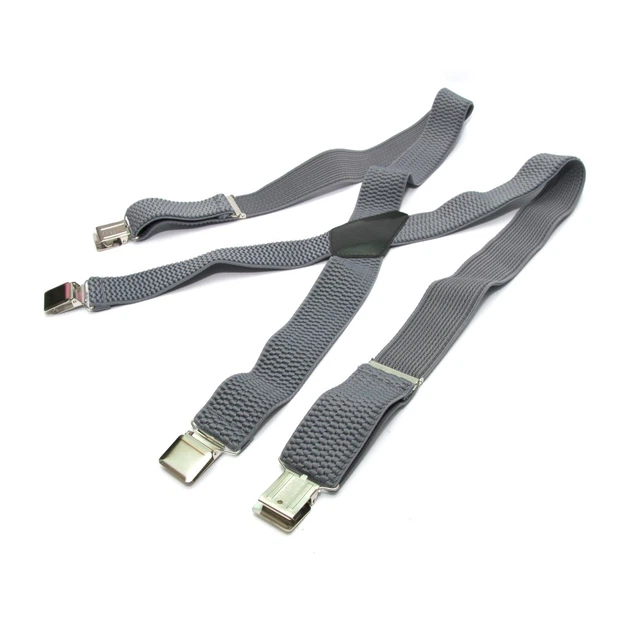 Подтяжки Gofin серые мужские Х образные 4 см PBX-5507 - Фото 2 Подтяжки Gofin серые мужские Х образные 4 см PBX-5507 - изображение 2