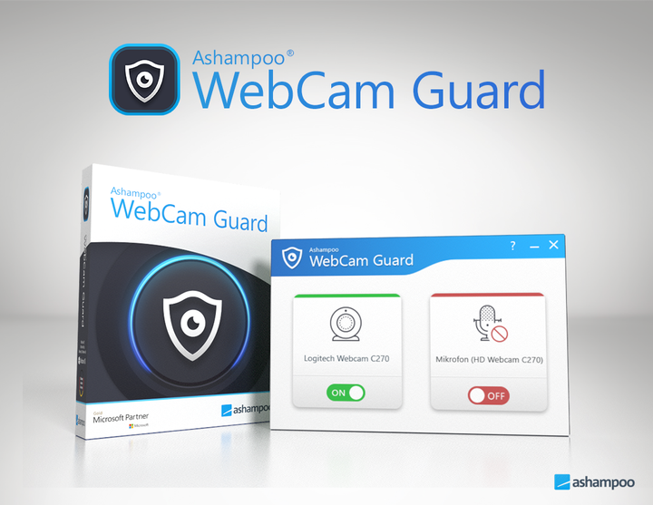 Захист від стороннього доступу до вебкамери, Ashampoo WebCam Guard, 10 ПК, безтермінова ліцензія - изображение 1