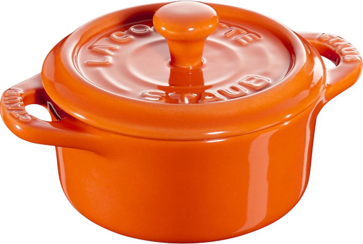 Garnek Staub Mini Cocotte okrągły Pomarańczowy 200 ml (4009839316524)  - obraz 1