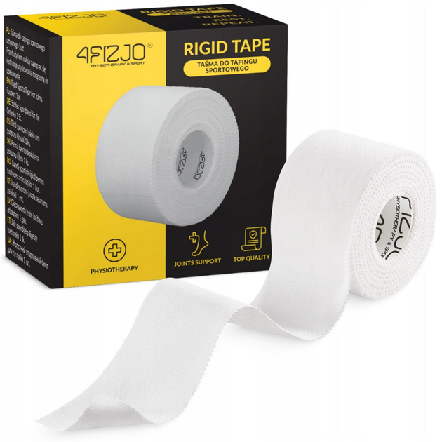 Лента кинезиологическая Rigid Tape 4FIZJO P-5905973400824 White 5 см x 10 м, кинезио тейп - изображение 1