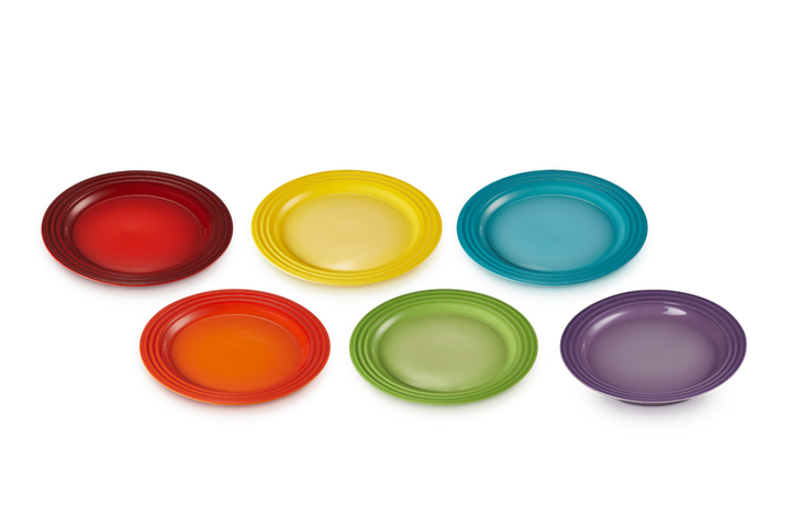 Набір із 6 десертних тарілок Le Creuset Rainbow 22 см різнокольоровий (79285228359006) - Фото 2 Набір із 6 десертних тарілок Le Creuset Rainbow 22 см різнокольоровий (79285228359006) - зображення 2
