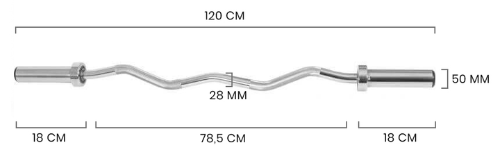 Gryf łamany Gorilla Sports Olimpijski 120 cm 50 mm (4260200846143) - obraz 5