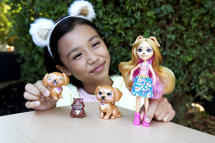 Zestaw Mattel Enchantimals City Tail Rodzina Piesków Gerika Golden Retriever HHB85 (194735063055) - obraz 6