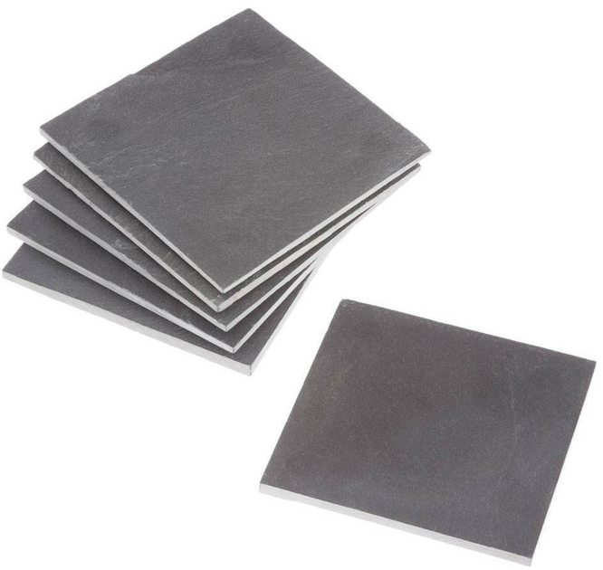Zestaw podkładek na kubki Secret de Gourmet z łupka 10 x 10 cm 6 szt (ZES3560234481909) - obraz 4