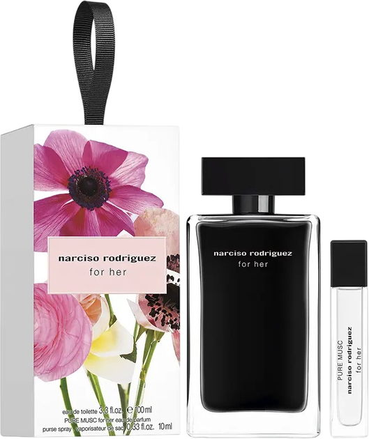 Zestaw damski Narciso Rodriguez For Her Woda toaletowa For Her 100 ml + Woda perfumowana For Her Pure Musc 10 ml (3423222107970) - obraz 1