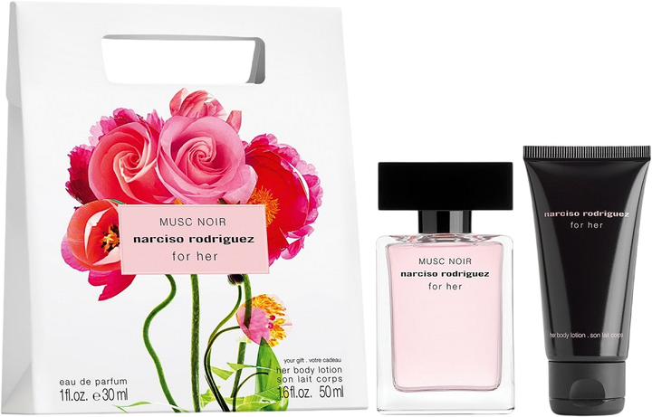 Zestaw damski Narciso Rodriguez For Her Musc Noir Woda perfumowana 30 ml + Balsam do ciała 50 ml (3423222108038) - obraz 1