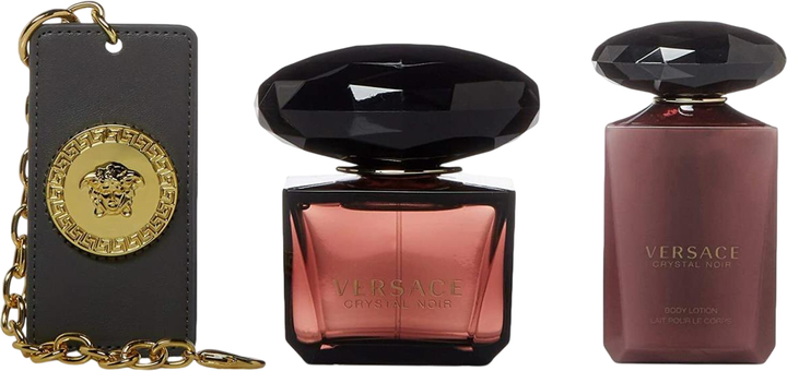 Набір для жінок Versace Crystal Noir Туалетна вода 90 мл + Лосьйон для тіла 100 мл + Брелок для ключів (8011003831203) - зображення 2