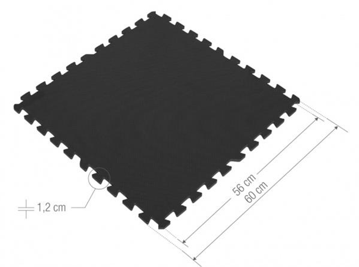 Набір захисних килимків Gorilla Sports 60 x 60 x 1.2 см 8 шт Black (4260200847225) - зображення 4