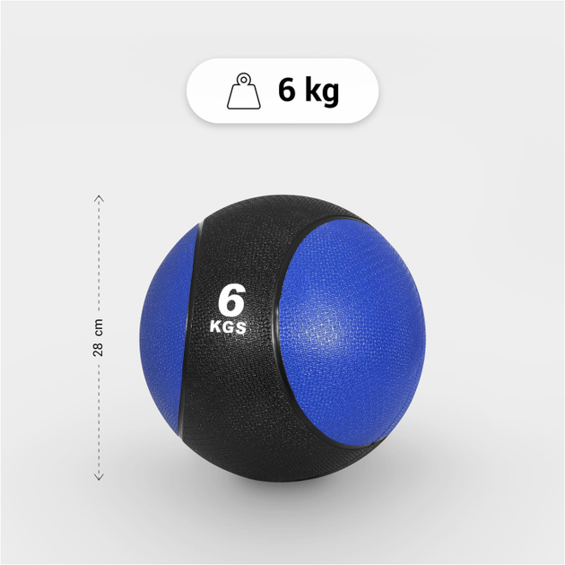 Медичний м'яч Gorilla Sports 6 кг (4260200847263) - зображення 3