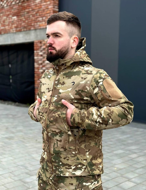 Костюм Софтшел Мультикам на флисе 5 XL размер SoftShell Multicam - изображение 2