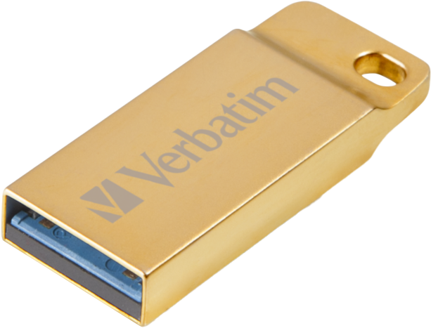 Флеш память USB Verbatim Metal Executive 64GB USB 3.2 Gen1 Gold (99106) - Фото 2 Флеш память USB Verbatim Metal Executive 64GB USB 3.2 Gen1 Gold (99106) - изображение 2