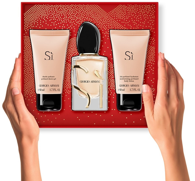Zestaw dla kobiet Giorgio Armani Si Woda perfumowana 50 ml + Balsam do ciała 50 ml + Żel pod prysznic 50 ml (3614274341072) - obraz 5