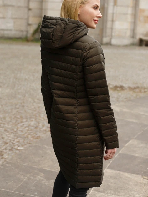 Kurtka puchowa damska długa PERSO BLH919013FX 3XL Khaki (5908312932024) - obraz 2