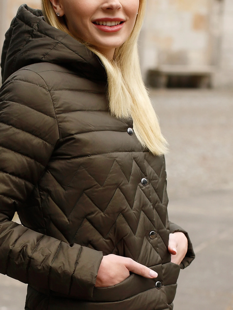 Kurtka puchowa damska długa PERSO BLH919013FX 3XL Khaki (5908312932024) - obraz 3