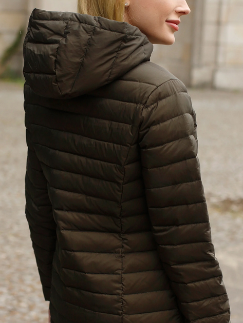 Kurtka puchowa damska długa PERSO BLH919013FX 3XL Khaki (5908312932024) - obraz 4
