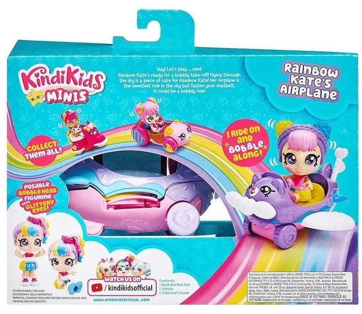 Ігровий набір Kindi Kids Minis Літак Rainbow Кейт (0630996500835) - зображення 5