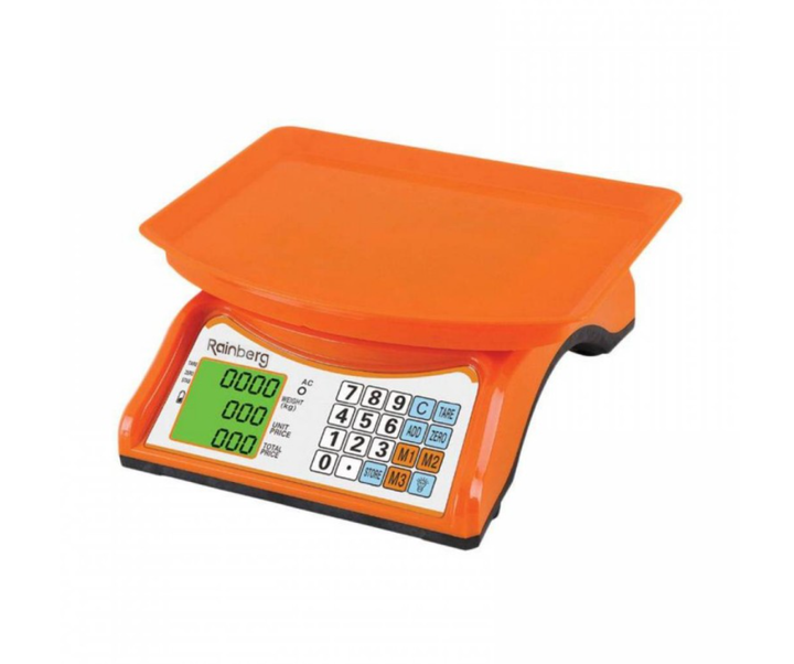 Весы торговые электронные ACS-805 с аккумулятором и дисплеем до 30кг оранжевый - изображение 7