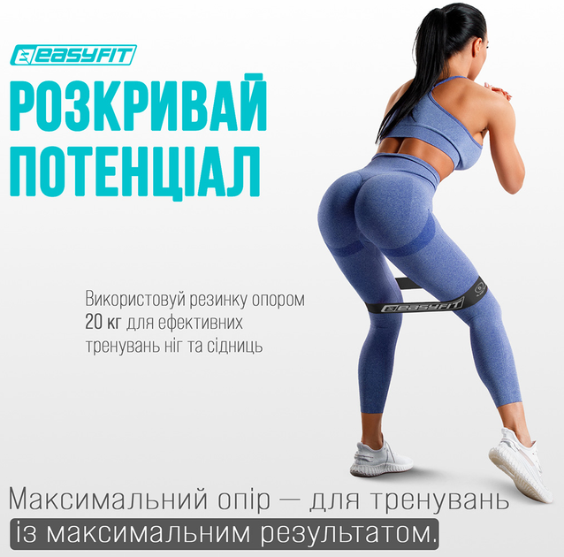 Гумки EasyFit для фітнесу набір з 5 шт EF-1813 (56002831) - зображення 5