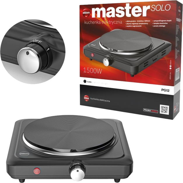 Настільна плита електрична Eldom PG12 Master Solo (5908277388621) - зображення 3