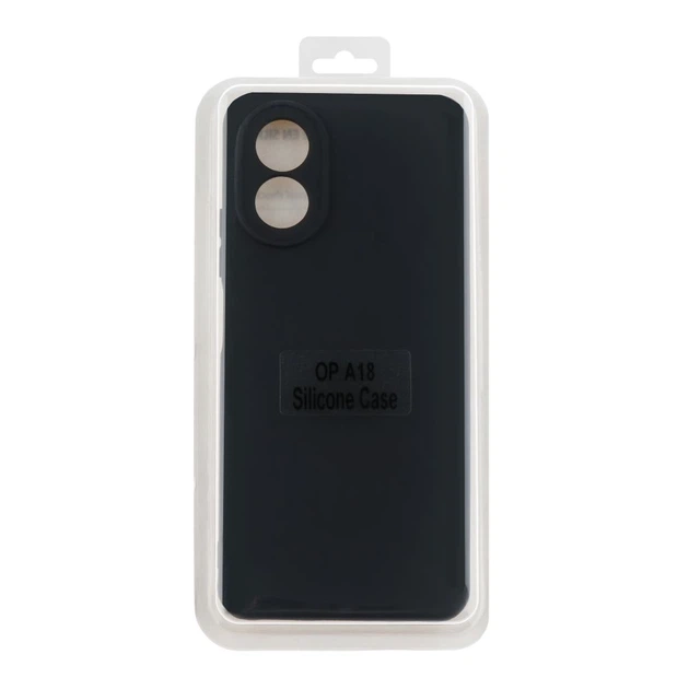 Чохол Silicone Cover Full Camera (A) для Oppo A18/A38 Колір 18.Black - изображение 3