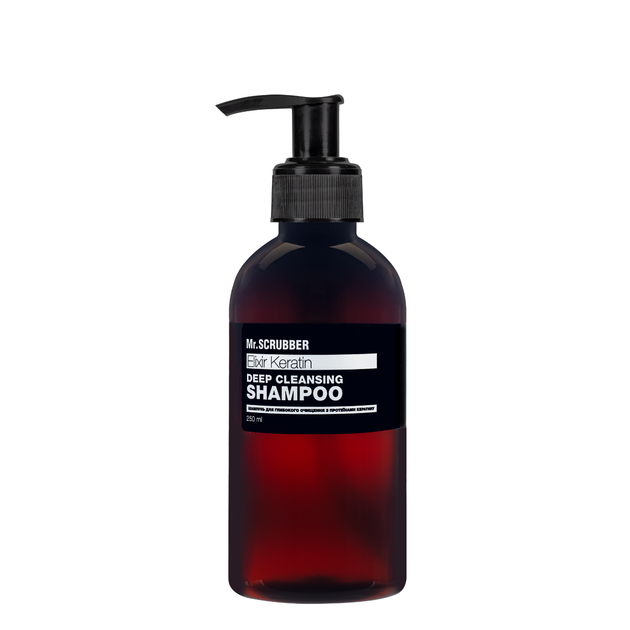Шампунь для волосся Mr Scrubber Hair Care Elixir Keratin Deep Cleansing з кератином 250 мл - Фото 1 Шампунь для волосся Mr Scrubber Hair Care Elixir Keratin Deep Cleansing з кератином 250 мл - зображення 1