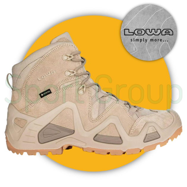 Черевики тактичні Lowa zephyr GTX Mid TF Desert (Бежевий) UK 12.5/EU 48 - зображення 1