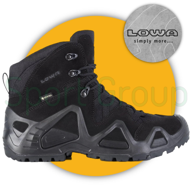 Черевики тактичні Lowa zephyr GTX Mid TF Black (чорний) UK 8.5/EU 42.5 - зображення 1