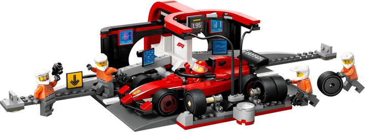 Zestaw klocków LEGO City F1 Pit stop i mechanicy z bolidem Ferrari 322  elementy (60443) - obraz 2