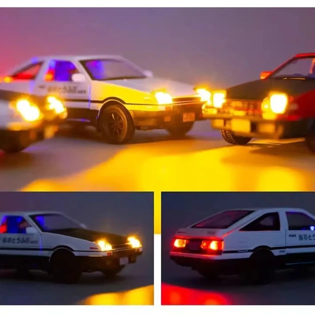 Металлическая высокодетализированная модель автомобиля TOYOTA Corolla AE86 Sprinter, 1 : 32, на батарейках - изображение 3