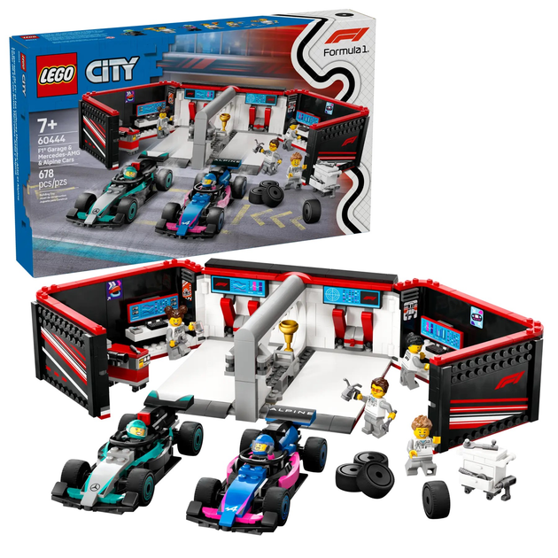 Конструктор LEGO City F1 Вантажівка з болідами RB20 та AMR24 F1 1086 елементів (60445) - зображення 2