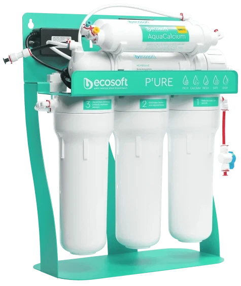 Фильтр обратного осмоса Ecosoft P'URE AquaCalcium MINT с помпой на станине (MO675PSMACECO) - изображение 3