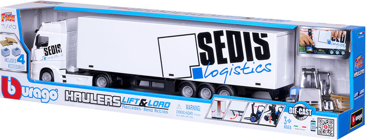 Ігровий набір Bburago – Фура Mercedes-Benz Actros (4893993314713) - зображення 8