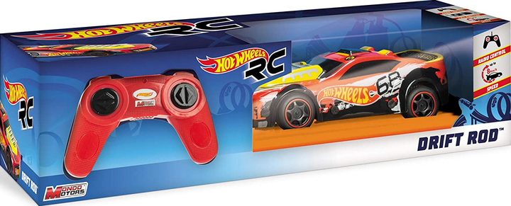 Zdalnie sterowany model samochodu Mondo Hot Wheels Drift Rod Drogowy drifter 1:24 Czerwony (8001011632558) - obraz 5