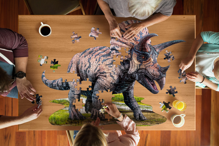 Puzzle I AM Dinozaur Triceratops 100 elementów (40232427619) - obraz 4