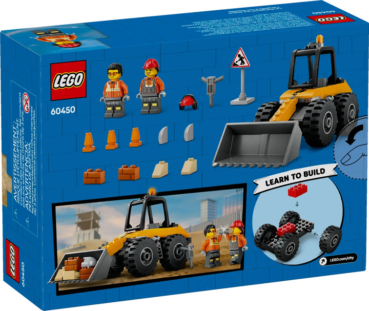 Zestaw klocków LEGO City Żółta ładowarka kołowa 81 element (60450) - obraz 1