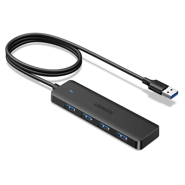 USB-Хаб UGREEN 4-Port USB to 4xUSB 3.0 Hub Black (UGR-35574) - Фото 1 USB-Хаб UGREEN 4-Port USB to 4xUSB 3.0 Hub Black (UGR-35574) - зображення 1