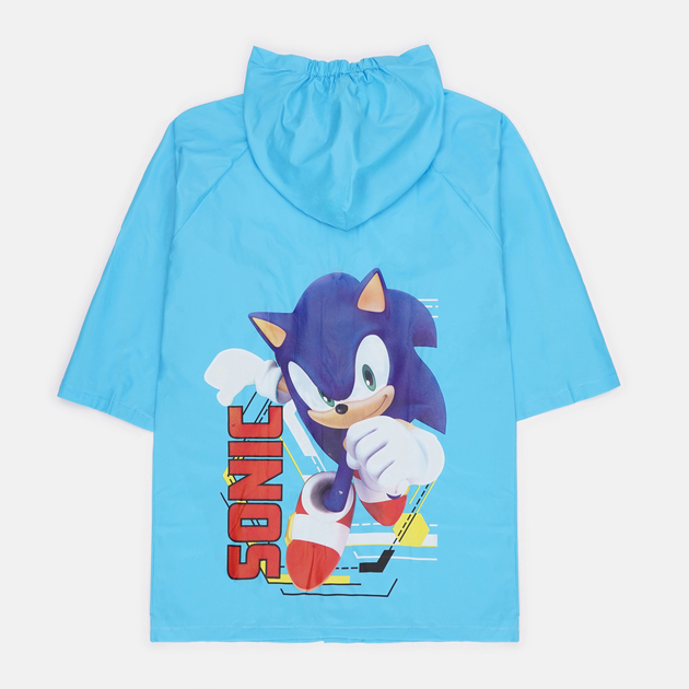 Детский плащ-дождевик для мальчика Disney Sonic M 52 28 034 128-134 см Голубой (5904009154283) 