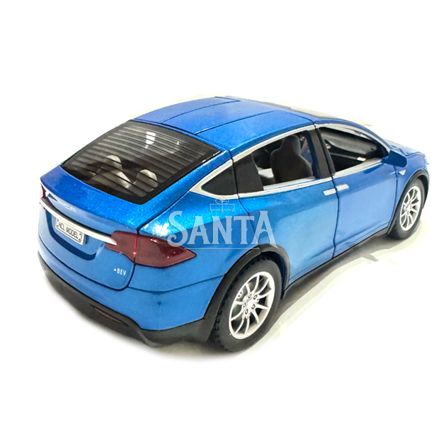 Машина металева Tesla Model 5 Тесла синя 1:22 світло звук відкр двері баг капот 21*8*7см (RS-66012) - зображення 4