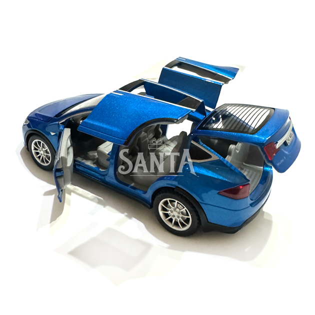 Машина металева Tesla Model 5 Тесла синя 1:22 світло звук відкр двері баг капот 21*8*7см (RS-66012) - зображення 8