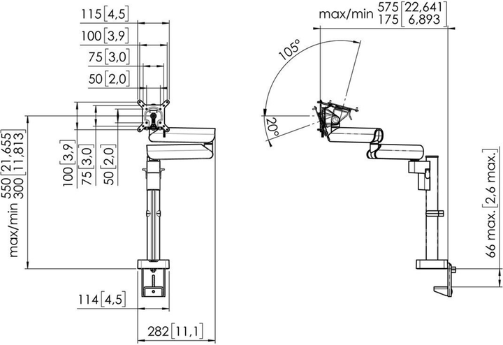 Настільне кріплення для монітора Vogels Momo 2137 10-43" White (7121371) - зображення 4
