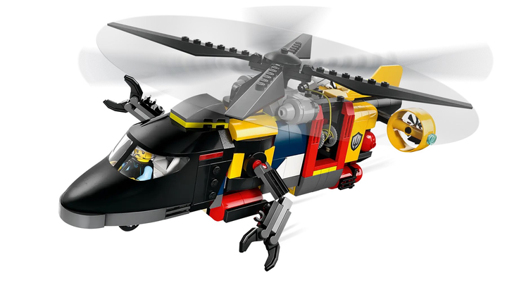 Zestaw klocków LEGO City Zestaw z helikopterem wozem strażackim i łodzią podwodną 874 elementy (60462) - obraz 7