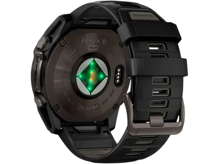 Спортивний годинник Garmin Fenix 8 51mm Solar Sapphire Carbon Gray DLC Titanium w. Black/Pebble Gray S. Band (010-02907-10/11) - Фото 9 Спортивний годинник Garmin Fenix 8 51mm Solar Sapphire Carbon Gray DLC Titanium w. Black/Pebble Gray S. Band (010-02907-10/11) - изображение 9